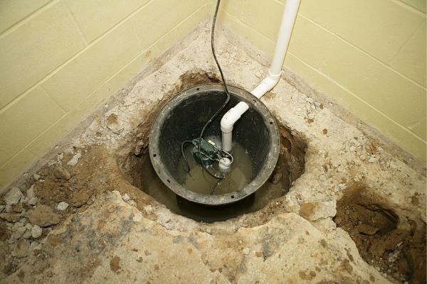 Sump pump showing cost to replace sump pump